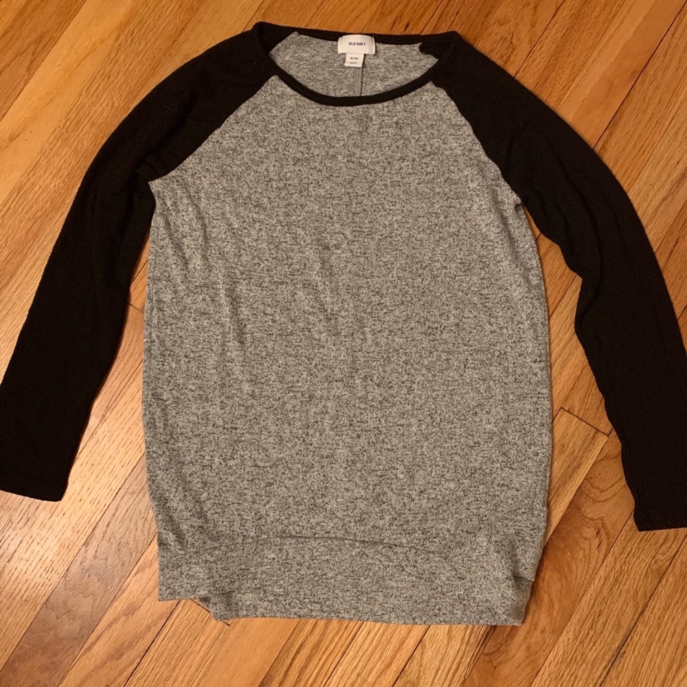 Heather- gray girls long sweater